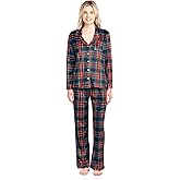 Ashford & Brooks Women's Long Sleeve Minky Micro Fleece Pajama Set