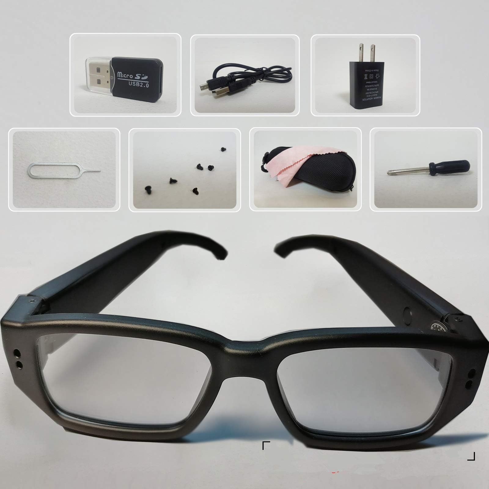 2020 Upgraded Spy Glasses Hidden Camera-32GB Included with Android Port-for Christma and Halloween