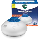 Vicks Warm Steam Vaporizer Humidifier for Medium and Large Rooms, 1.5 Gal | Warm steam humidifier provides warm relief at night for nasal congestion, can be used with VapoPads and VapoSteam