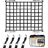 Autofonder Cargo Net for Pickup Truck Bed Adjustment 66"x82" Truck Bed Cargo Netting with S-Hook Fittings 2” Wide Heavy Duty Small Trunk Cargo Nets Automotive Carrier for SUV Car Trailer