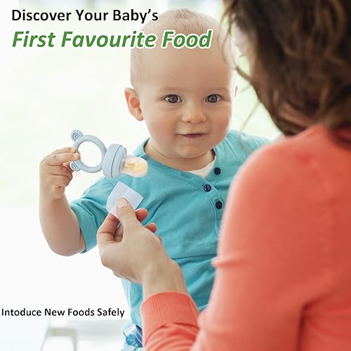 Fruit Teethers For Babies JEXFUN Silicone Baby Fruit Food Feeder