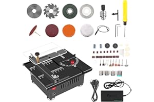 Multi-Functional Table Saw Sunydog Mini Desk Electric Saw Cutter Speed & Angle Adjustable 16MM Cutting Depth with Blade Flexi