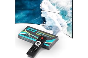 Spolehli 4K Video Wall Controller 2x2, Video Wall Processor with 8 Splicing Modes Display @60hz, 180 Degree Rotate, Multi-Screen Splicing TV Wall Controller 1x2, 1x3, 1x4, 2x1, 3x1, 4x1