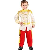 Disney Cinderella Kids Prince Charming Costume Boys, Toddler Prince Charming Outfit, Royalty Halloween Jumpsuit