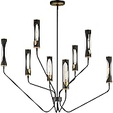 Maxim Lighting 16178CLBKAB Regent 8-Light Chandelier, Black/Antique Brass