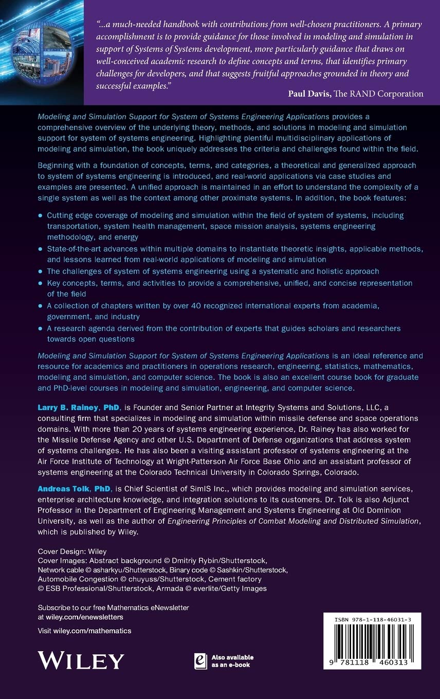 Amazon Modeling And Simulation Support For System Of Systems Engineering Applications Rainey Larry B Tolk Andreas Electronics Amazon Modeling And Simulation Support For System Of Systems Engineering Applications Rainey Larry B Tolk Andreas Electronics
