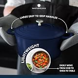 MasterClass Medium Casserole Dish with Lid 4 Litre 24 cm Blue view 7