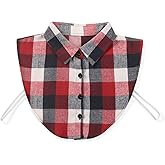 Women's Fake Collar Detachable Dickey Half Shirts False Plaid Collar for Women Girls Family Matching Outfits