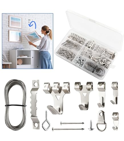 Swpeet Lot De 120 Crochets De Suspension En Métal - 5 Tailles