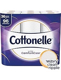 Cottonelle Ultra ComfortCare Toilet Paper, Soft Bath Tissue, 36 Family Rolls+