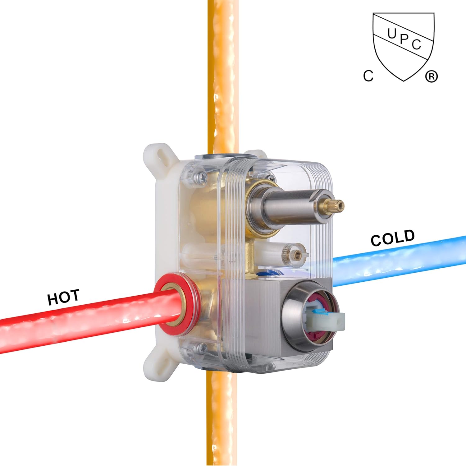 SR SUN RISE 12 Inches Bathroom Luxury Rain Mixer Shower Combo Set Wall Mounted Rainfall Shower Head System Brushed Nickel Finish Shower Faucet Rough-In Valve Body and Trim Included - - 