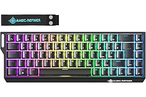 MAGIC-REFINER X68 Rapid Trigger 60% Wired TKL Keyboard with Hall Effect Switch, 8KHz Polling Rate, RGB Backlit, Top Mount for