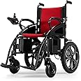 Electric Wheelchair for Adults,500W Dual Motors Powerful, 16 Inch Big Wheels, All Terrain Power Wheelchair, Compact Portable Motorized Wheelchair for Seniors, Long Travel Range