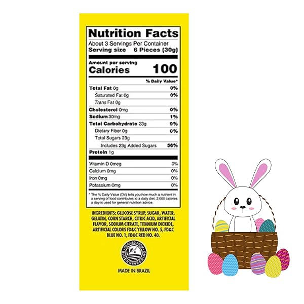 PEEPS GUMMIES CANDY 3.75OZ BAG CHICK AND BUNNY SHAPED GUMMIES EASTER BASKET CANDY
