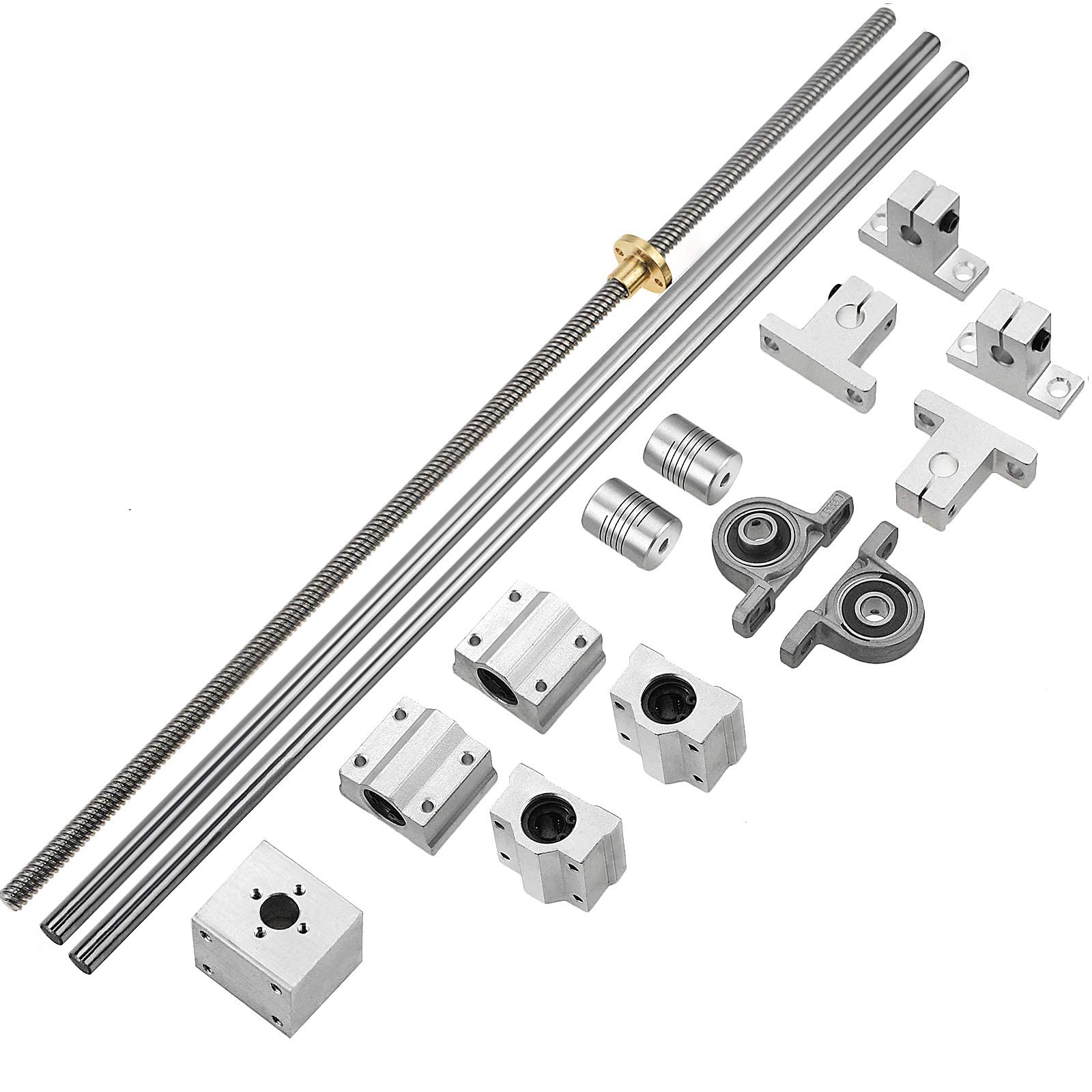 600mm Linear Motion Rod Guide & 8mm Lead Screw & SK8 Shaft Support ...