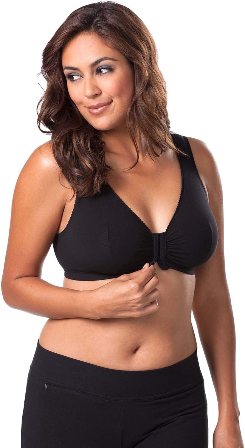 LEADING LADY Meryl Cotton Front Closure Leisure Bra at  Women’s Clothing store