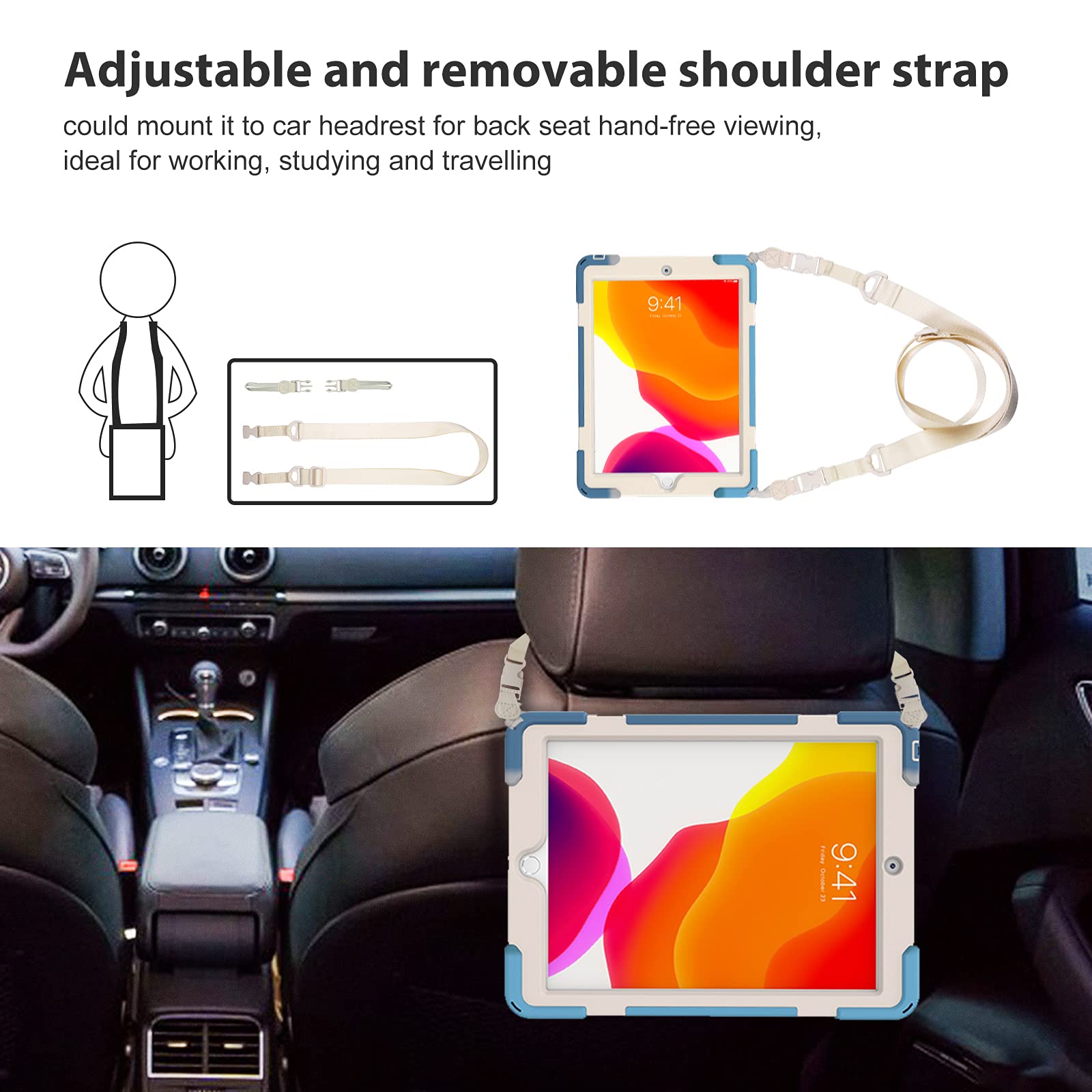 ProCase Rugged Case for iPad 9th/ 8th/ 7th Generation 10.2