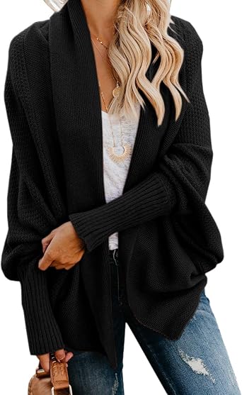 oversized batwing knit cardigan