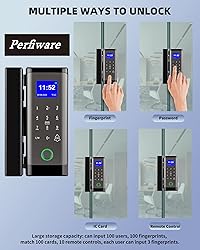 Smart Glass Door Locks,Perfiware Biometric