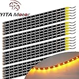 Image result for 30cm 12V 15 LED Car Trucks Motor Grill Flexible Waterproof Light Strips Automotive Light Source YELLOW
