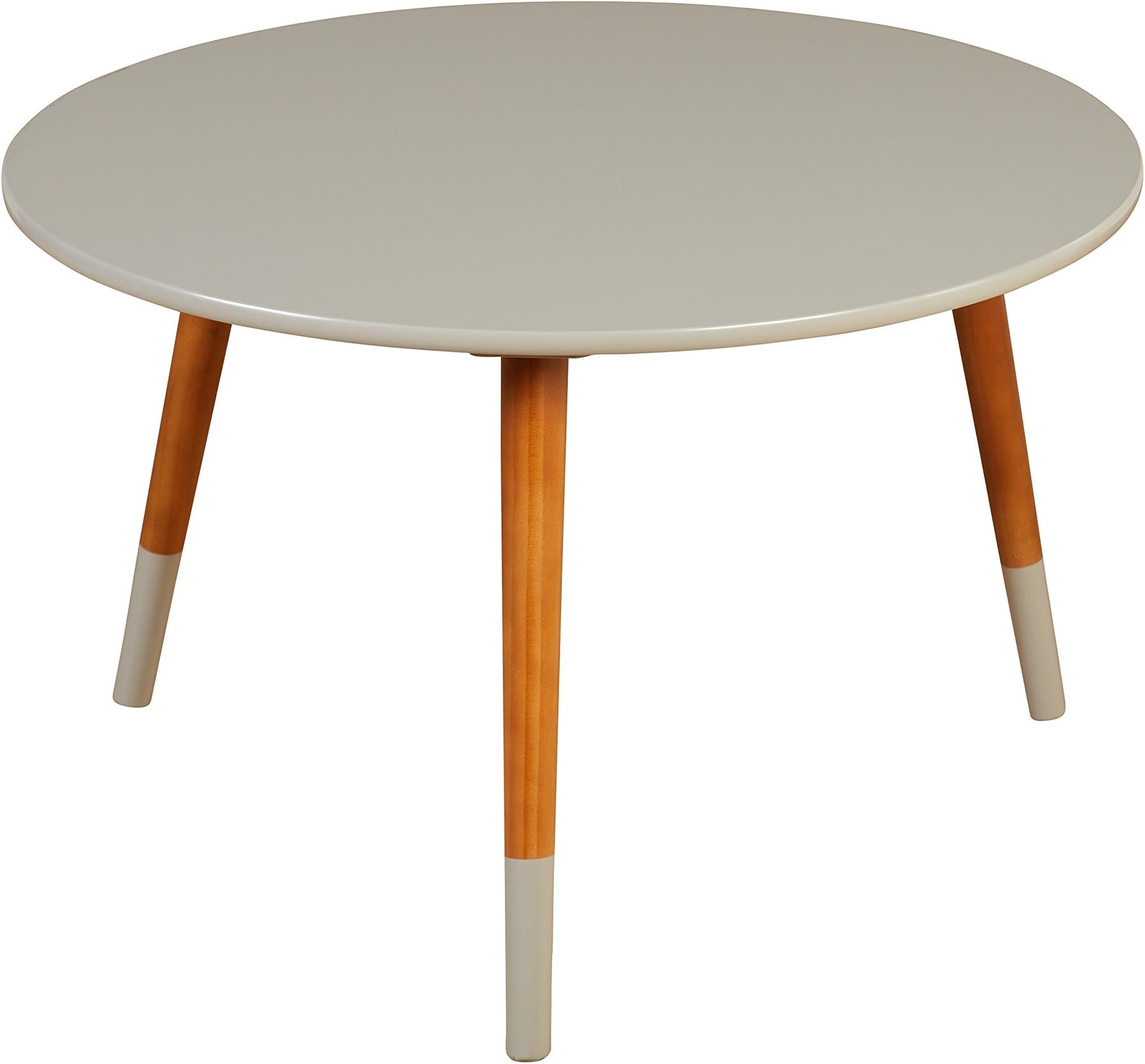 Target Marketing Systems Livia Collection Ultra Modern Round Coffee Table With Splayed Leg Finish, Gray/Wood