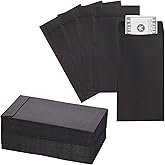 100 Pack Black Money Envelopes for Cash - 100 GSM Kraft Paper - Money Saving Challenges Envelopes for Currency & Coins (3.5x6