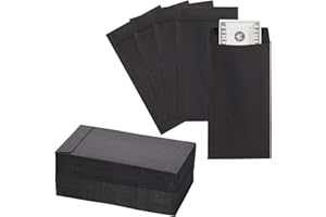 OKUNA OUTPOST 100 Pack Black Money Envelopes for Cash, Budgeting, Money Saving Challenges, Currency Envelopes for Coins, Blank Kraft Paper (3.5x6.5 in)