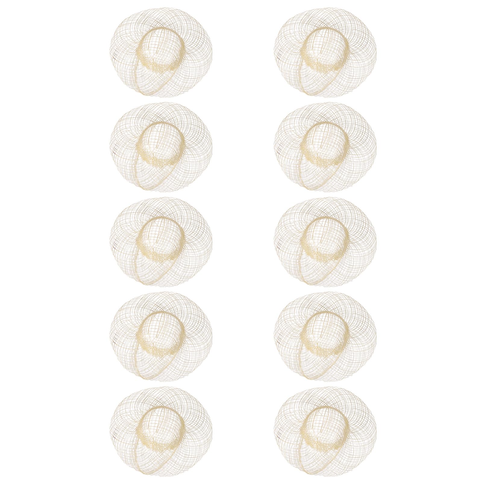 sourcing map 10 Pcs Mini Straw Hats, 3 Inch Knitting Miniature Doll Straw Hats Natural Small Cap for Dollhouse DIY Craft Decoration Accessories Mini House Garment Decor, m Size Wood Color