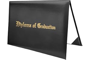 MyGradDay Imprinted Diploma Cover 8.5x11 Diploma Holder Graduation Certificate Cover Smooth Leather Letter Size Black