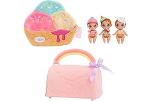 BABY born Surprise Mini Babies Series 6 - Unwrap Surprise Twins or Triplets Collectible Baby Dolls, Sweets-Theme, Includes Soft Swaddle, Molded Diaper Bag Package for On-the-Go Play, Kids Ages 4 & Up