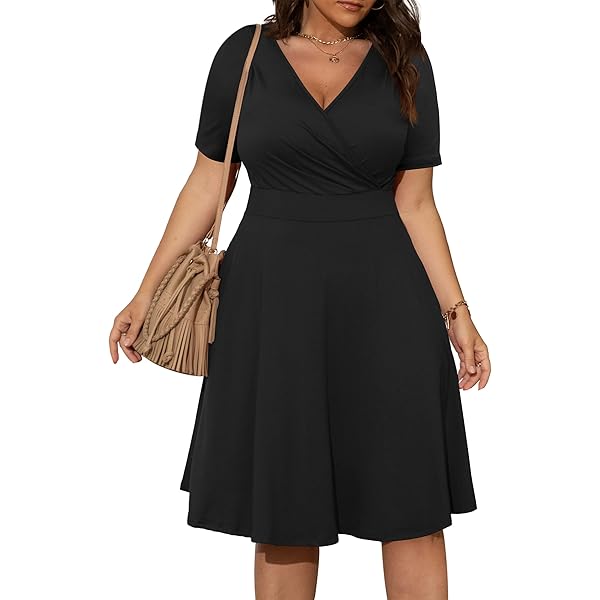 Solid Color Linen Wrap Dresses for Women Loose Deep V Neck Casual Cotton  Dresses Trendy Short Sleeve Summer Dresses Plus Size Tie Belted High  Waisted Midi Length Dress with Pockets S at