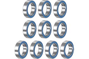 uxcell 10pcs 6700-2RS Miniature Deep Groove Ball Bearings 10x15x4mm Blue Rubber Sealed Bearings for TRX4 1/10 RC Cars Trucks,