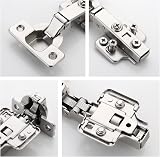 FURNIWARE 2 Pcs Soft Close Cabinet Hinges 110° Full Overlay Cupboard Steel view 5