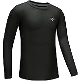 G Gradual Boys Youth Compression Shirt Long Sleeve Football Baseball Undershirt Quick Dry Sports Base Layer for Boy