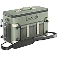 Lanedo Deep Freeze Cooler Soft Sided Cooler Bag, 34 Can Collapsible Insulated Ice Chest, Large Leakproof Camping & Travel Cooler for Kayaking & Beach