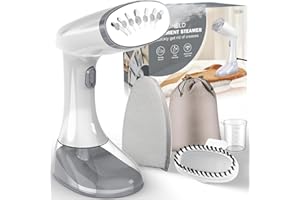 SAFE2M Steamer for Clothes, 1350W Handheld Clothes Steamer with Ironing Gloves, 3 Modes Steam Garment & Fabric Wrinkle Remover with 15S Fast Heat-up, 380ml Water Tank, Fabric Brush, Steamer Iron for Home