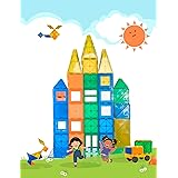 Vanstarry 45 Piece Magnets for Kids,STEM Learning Toys,3D Building Magnetic Blocks Construction,Magnet Toys,Magnetic Building