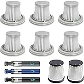6 pack Washable Hepa with 2 pack Stainless Steel Pre-filter,Hepa Filter Replacement Compatible with Fanttik V8 Series (Fanttik Slim V8 Mate Vacuum)