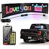 Led Sign for Car Window- 15x4'' Programmable LED Message Display for Car, USB 5V Scrolling Sign Custom Animations Text, Bluetooth APP Control Flexible LED Matrix Panel for Store Party Bar Festival