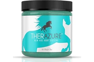 Therazure Horse Hoof Thrush Treatment Clay and White Line Equine Care: Effective on Horses, Cows, Goats, Sheep, Pigs and All Hooved Animals- 20 oz Jar New Heat Resistant Formula*