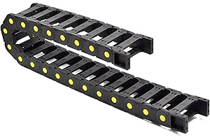 AKZYTUE Plastic Drag Chain Cable Carrier Open Type with End Connectors R150 25 x 77mm L1000mm for Electrical CNC Router Machines