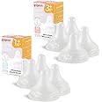 Pigeon Silicone Nipple with Latch-On Line, Size S & M(Set of 8), Natural Feel, Nipple Set(1~6M)