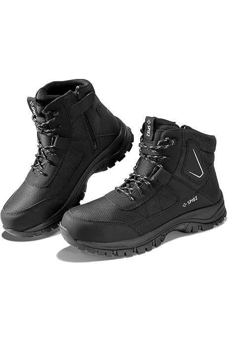 Black Atrego Boots Safety Toe Shoes For Men ATREGO Sash-proof And
