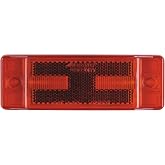Maxxima M20330R Red 2" x 6" LED Clearance Marker/Auxiliary Turn Signal Light with Reflectorized Lens