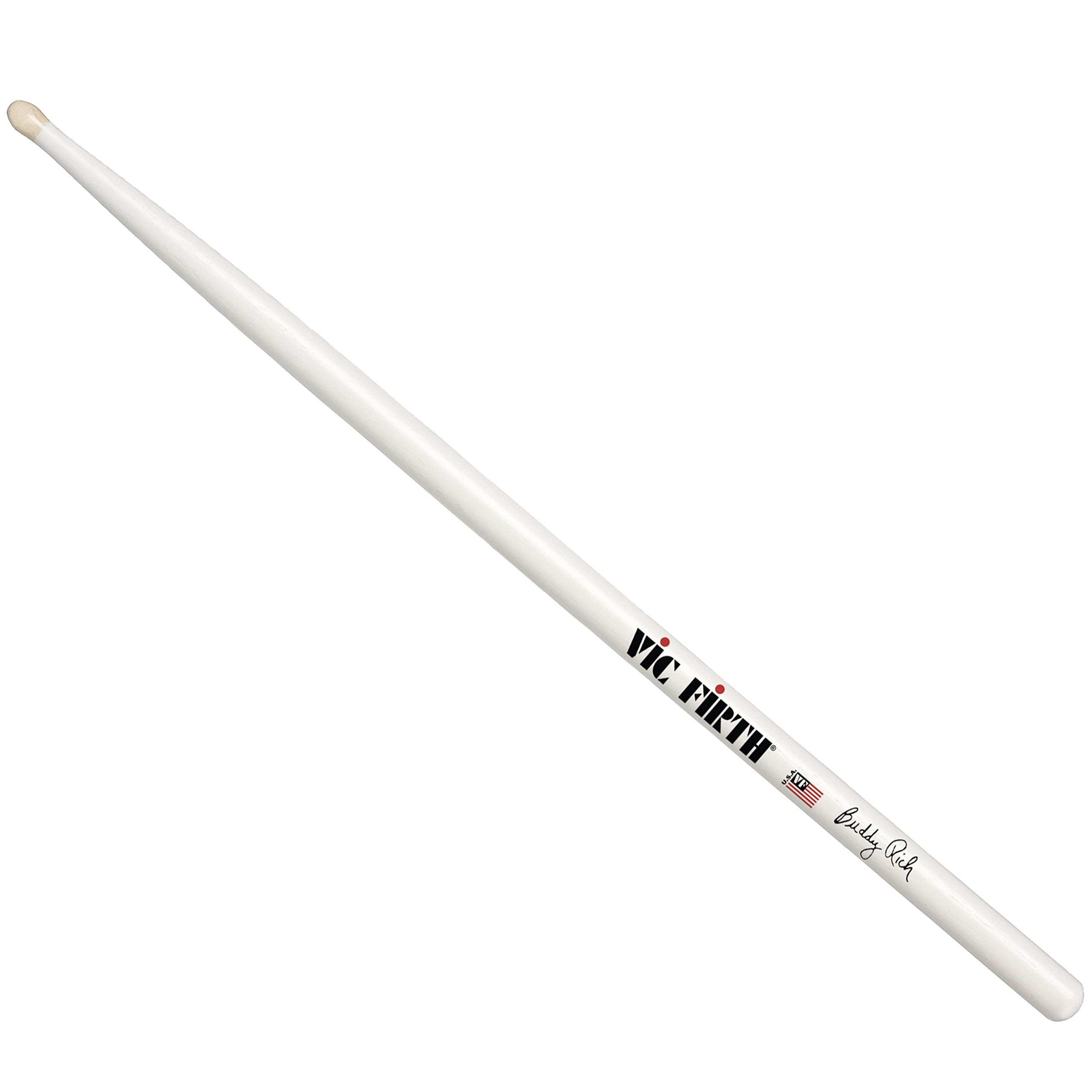 Vic FIrth VIC SBR - Signature Series Drumsticks - Buddy Rich - Wood Tip, White