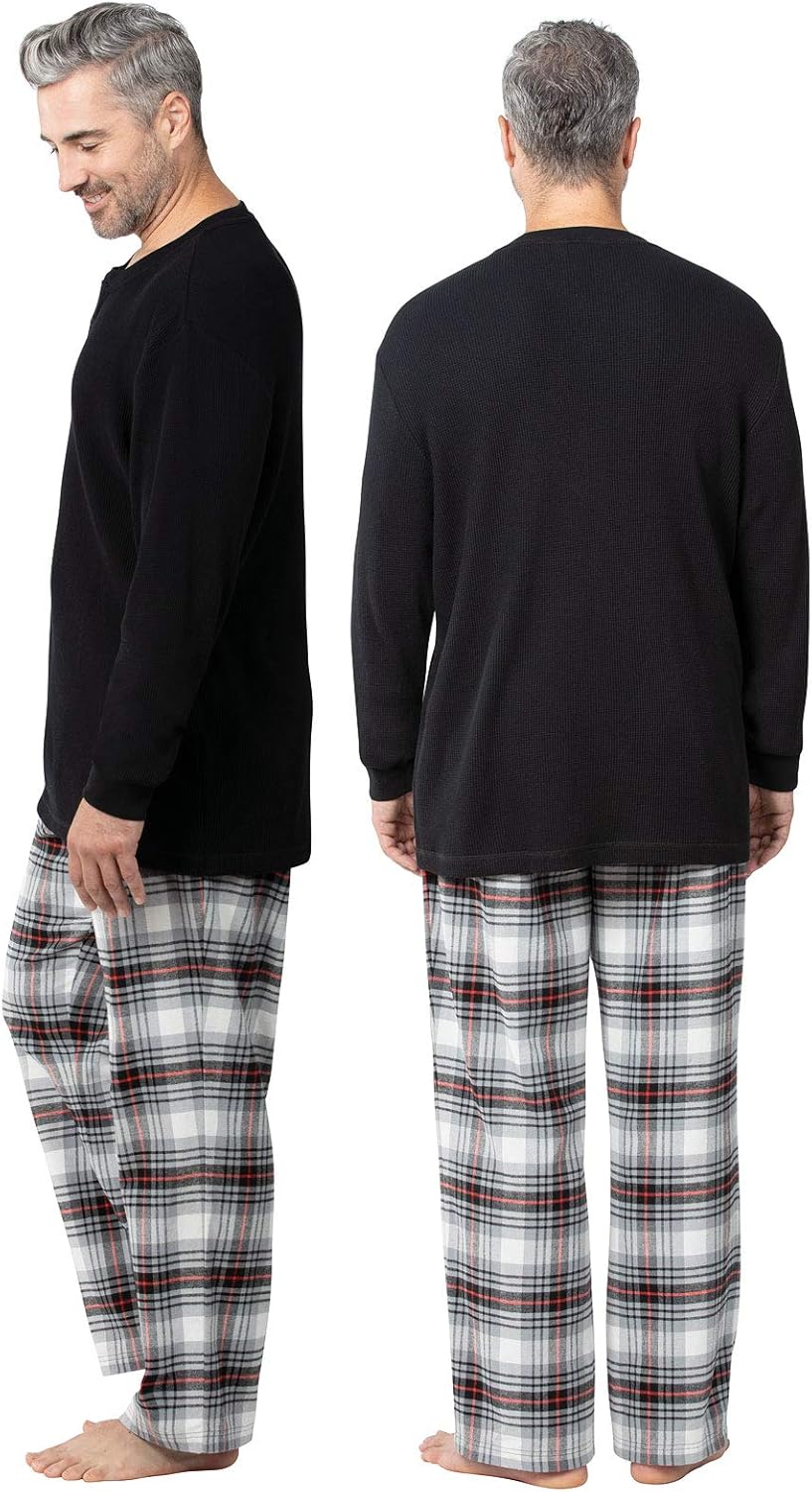 PajamaGram Mens Pajamas Set Plaid - Mens Flannel Pajama Set at  Men’s Clothing store