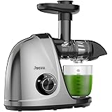 Juicer Machines, Jocuu Slow Juicer Masticating Juicer Extractor Easy to Clean, Cold Press Juicer with Two Speed Modes, Quiet 