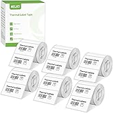 Thermal Labels for Nelko PM220 Label Maker, 2'' x 1.18'' (50x30mm) Thermal Sticker Label, Waterproof, Multi-Purpose Label Tape, 6 Roll of 230 Self-Adhesive Thermal Paper (White)