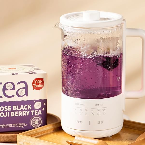 MAX FOODIE ROSE & BLACK GOJI BERRY HERBAL TEA – NATURAL ANTIOXIDANT-RICH BLEND FOR SKIN GLOW, RELAXATION & IMMUNE SUPPORT – 7 TEA BAGS (70G, 8G/BAG)