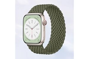 Braided Solo Loop Compatible with Apple Watch 38mm 40mm 41mm 42mm 44mm 45mm 46mm Ultra/2 49mm Men/Women,Stretchy Nylon Sport 